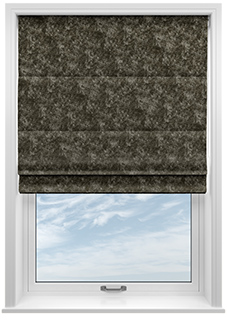 Caen Chenille, Grey - Roman Blind
